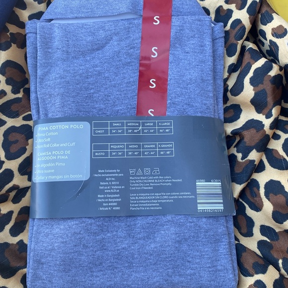 Royal Class Men's Pima Cotton/Viscose Polo Non-Roll Callar ~ Size: Small - Picture 2 of 4